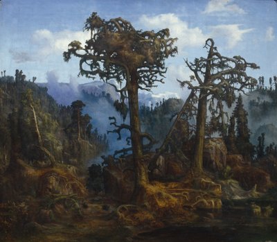 Oude dennen door Lars Hertervig