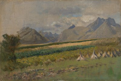 Hoge Tatra vanuit Strážky door Laszlo Mednyanszky