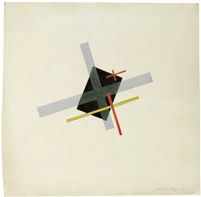 Collage met zwart centrum, 1922 door Laszlo Moholy Nagy