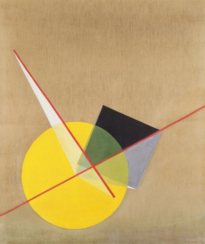 Gele cirkel door Laszlo Moholy Nagy