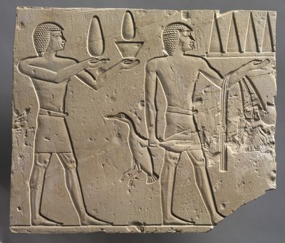 Twee Offerdragers, ca. 667-647 v.Chr. door Late Period Egyptian