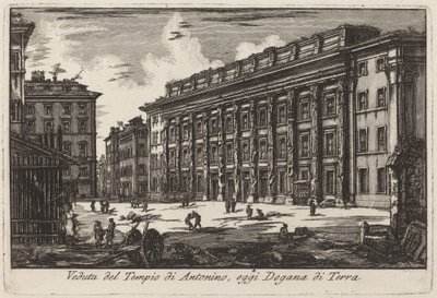 Het Hadrianeum door Laura Piranesi after Giovanni Battista Piranesi