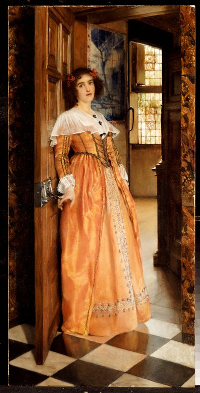 Bij de Deur, c.1898 door Laura Theresa Alma Tadema