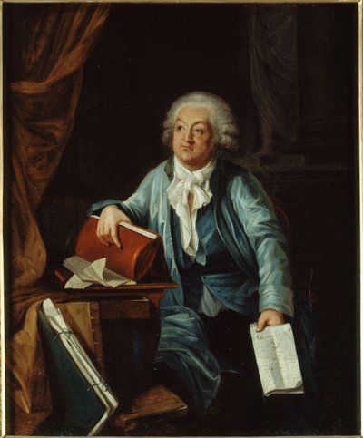 Portret van Mirabeau in zijn kantoor door Laurent Dabos