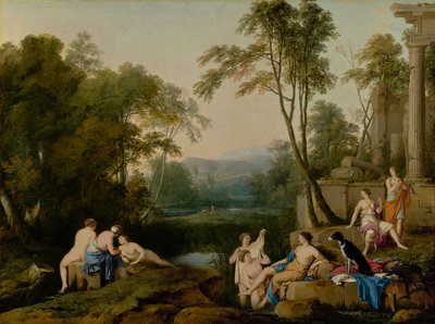 Diana en Haar Nimfen in een Landschap, 1644 door Laurent de la Hyre