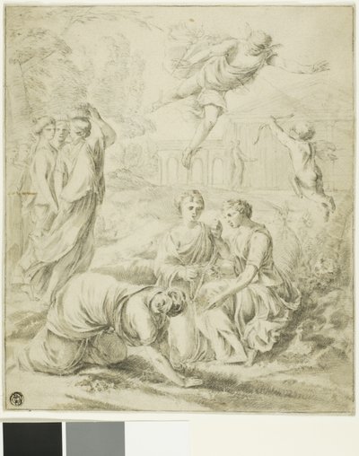 Studie voor Mercurius en Herse door Laurent de la Hyre