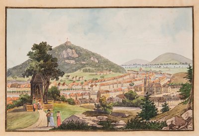 Uitzicht op Karlsbad Karlovy Vary door Laurenz Janscha