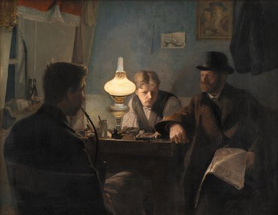 Een Bezoek aan de Schoenmaker, 1885 door Laurits Andersen Ring
