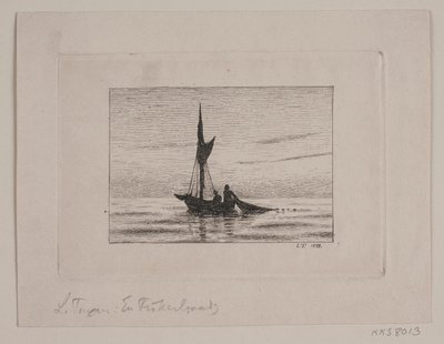 Een vissersboot door Laurits Regner Tuxen