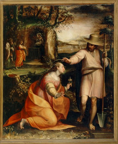Christus verschijnt aan de heilige Maria Magdalena - Noli me tangere ... (schilderij op doek) door Lavinia Fontana