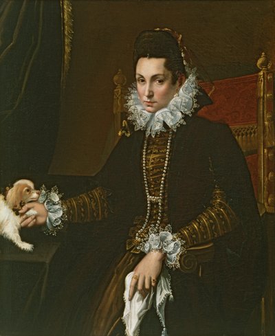 Portret van Ginevra Aldrovandi Hercolani als Weduwe, eind jaren 1590 door Lavinia Fontana