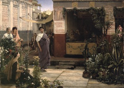 Een Romeinse Bloemenmarkt door Lawrence Alma Tadema