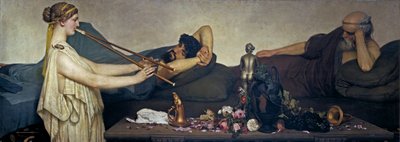 Pompeiaanse scène of De Siësta door Lawrence Alma Tadema
