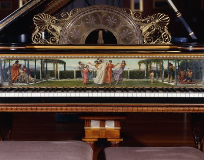 Een zeer belangrijke pianoforte ontworpen door Sir Lawrence Alma-Tadema, mechaniek door Steinway New York. Gebouwd in 1887. door Lawrence Alma Tadema