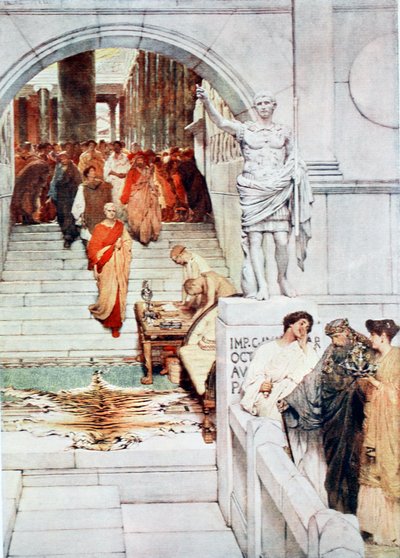 Een bezoek van Agrippa aan Augustus, illustratie uit 