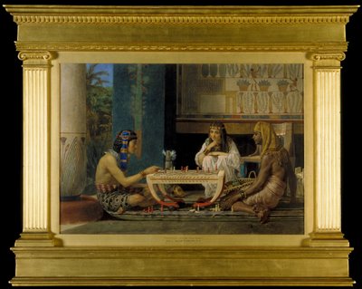 Egyptische schaakspelers, 1865 door Lawrence Alma Tadema