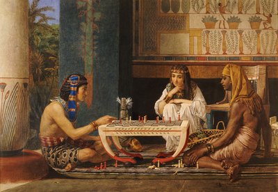 Egyptische schaakspelers door Lawrence Alma Tadema