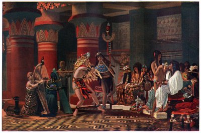 Vrijetijdsbesteding in het oude Egypte drieduizend jaar geleden, illustratie uit 