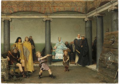 De Opvoeding van de Kinderen van Clotilde en Clovis, 1868 door Lawrence Alma Tadema