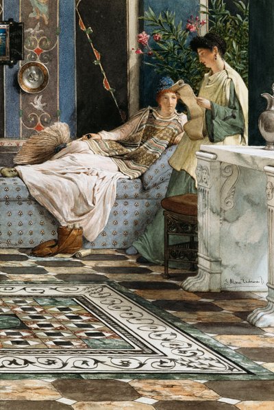 De Brief van een Afwezige, 1871 door Lawrence Alma Tadema