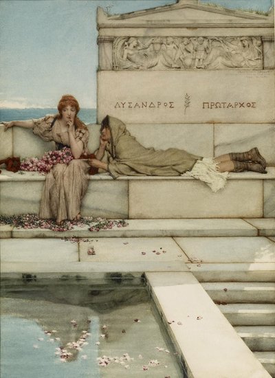 Xanthe en Phaon, 1883 door Lawrence Alma Tadema