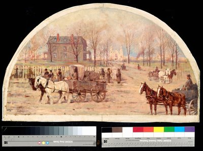 De Ogden-residentie na de brand van 1871 door Lawrence Carmichael Earle