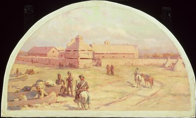 Het eerste Fort Dearborn door Lawrence Carmichael Earle