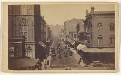 Montgomery Street vanaf Market Street; San Francisco; Onmiddellijk. door Lawrence and Houseworth