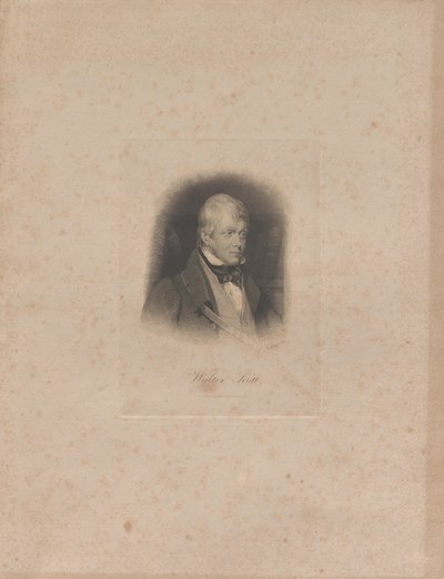 Portret van de historische romanschrijver en dichter Sir Walter Scott 1771-1832, ca. 1840 door Lazarus Gottlieb Sichling