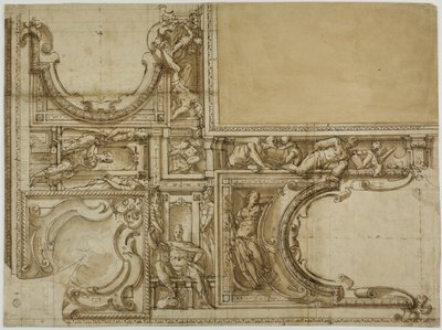 Ontwerp voor een plafonddecoratie door Lazzaro Tavarone