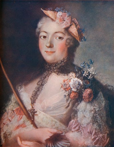 Portret van een dame, 18e eeuw door Le Chevalier