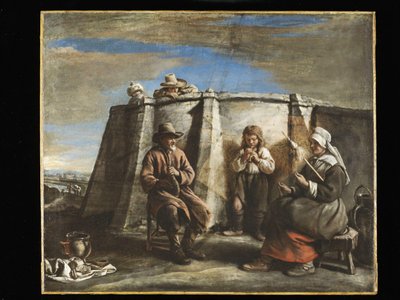 Le Nain - De flageoletspeler, jaren 1640 door Le Nain Brothers
