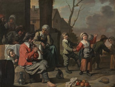 Boerenkinderen Dansen, ca. 1650 door Le Nain Brothers