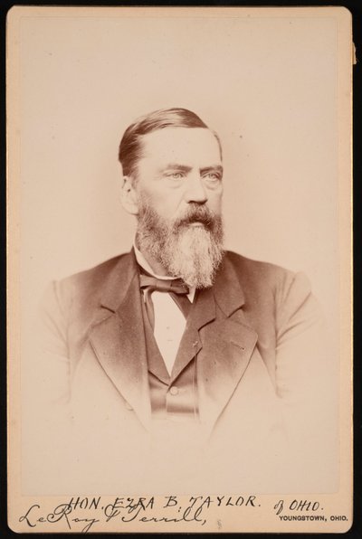 Portret van Ezra Booth Taylor 1823-1912, voor 1896 door Le Roy and Terrill