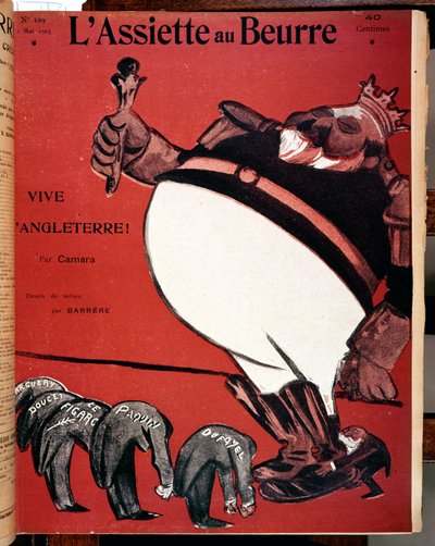 Karikatuur van Koning Edward VII (1841-1910) ten tijde van de Entente Cordiale tussen Frankrijk en Groot-Brittannië, omslag van 