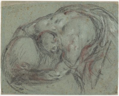 Een Man Die een Bundel Optilt door Leandro Bassano