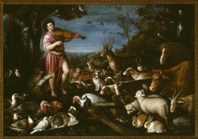Orpheus Betoverd de Dieren door Leandro Bassano
