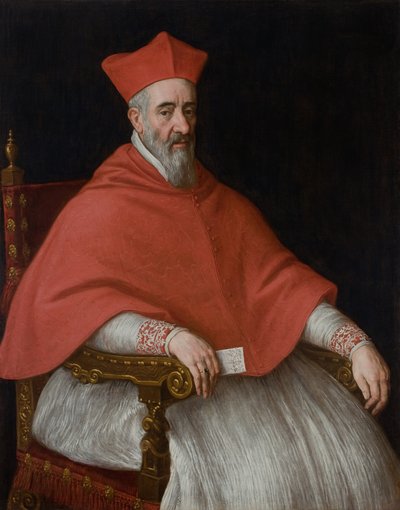 Portret van een kardinaal Giovanni Dolfin, 1545-1622 door Leandro Bassano