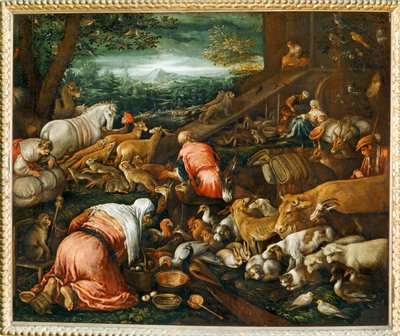 Dieren die de ark van Noach binnengaan - Dieren die de ark van Noach binnengaan ... door Leandro da Ponte Bassano