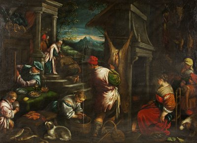 De Terugkeer van de Verloren Zoon, ca.1577-88 door Leandro da Ponte Bassano