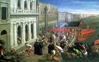 De Riva degli Schiavoni, Venetië door Leandro da Ponte Bassano