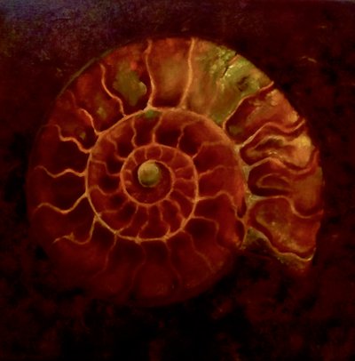 Rode/Gouden ammoniet, 2020 door Lee Campbell