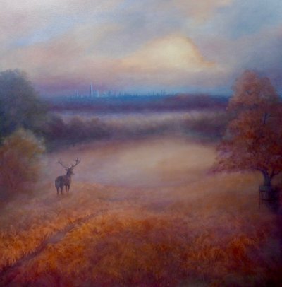 Richmond Park met stadszicht, 2020 door Lee Campbell