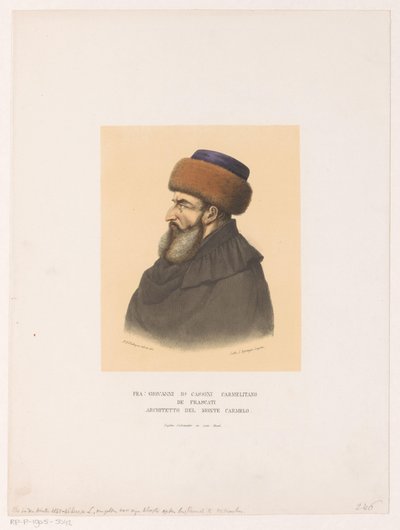 Portret van Fra Giovanni Battista Cassini door Leendert Springer (I)