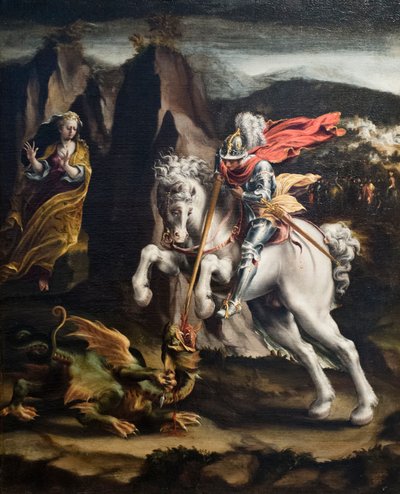 St. Joris en de draak door Lelio Orsi da Novellara