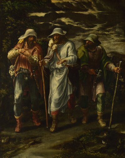 De wandeling naar Emmaüs door Lelio Orsi da Novellara