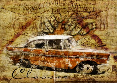 Rustieke oldtimer door Lembayung senja studio [Vintage Poster]