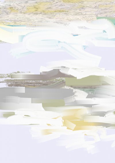 Zachte abstracte horizon door Lembayung senja studio [Vintage Poster]