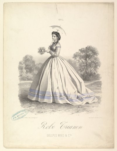 Robe Trianon, Dollfus Mieg & Cie, 1865 door Lemercier et Compagnie
