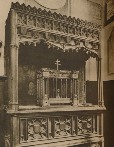 Altijd brandende lamp van onderhoud van Toc H in Allhallows, Barking, ca. 1935 door Lemere